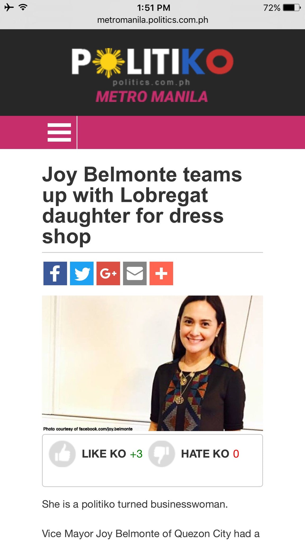 Joy Belmonte Teams Up With Lobregat Daughter For Dress Shop